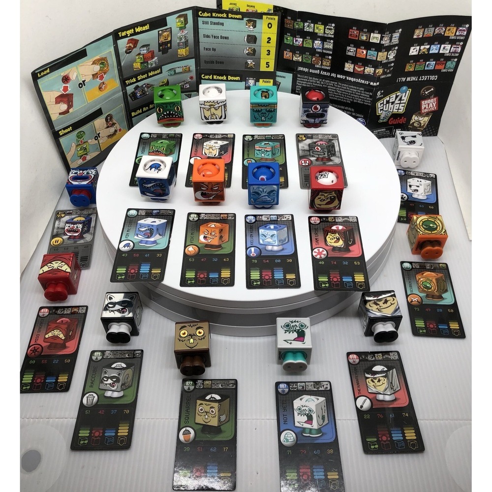 RARE Lot Of 16 Crazy Cubes by Spin Master Complete With Balls and Cards 2012 EUC